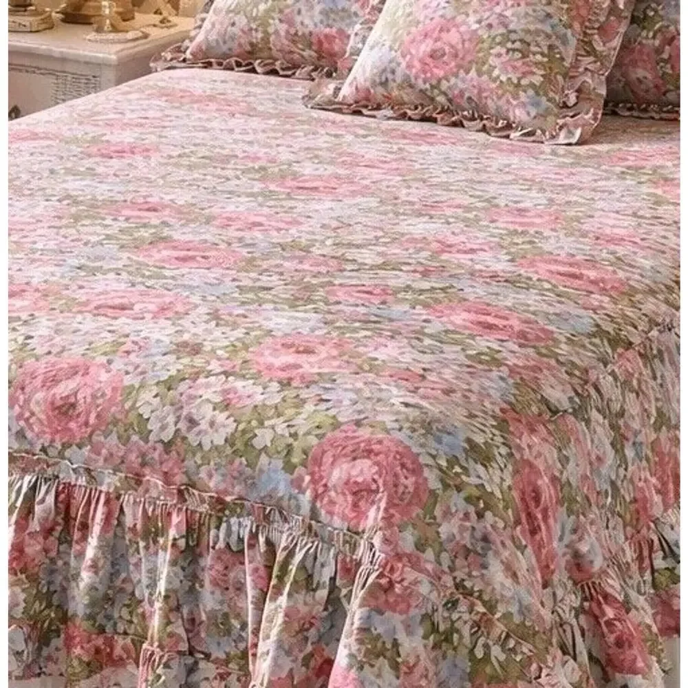 Vtg JC Penney Garden Path Floral Comforter NOS Cottagecore Twin Full Shabby New